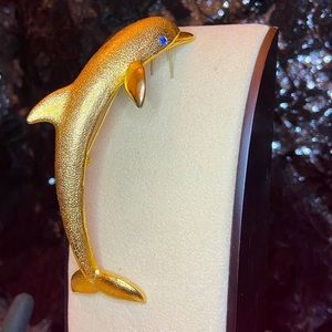 Vintage Large Dolphin Brooch